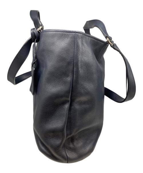 HIROFU（ヒロフ）HIROFU (ヒロフ) レザーバッグ ネイビーの古着・服飾アイテム