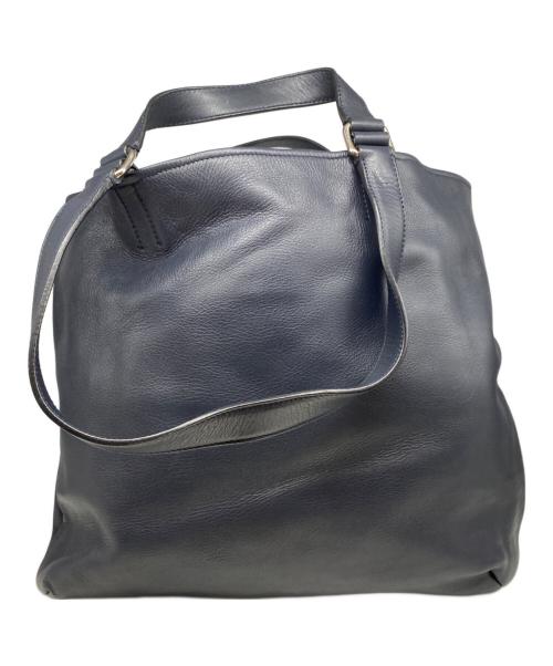 HIROFU（ヒロフ）HIROFU (ヒロフ) レザーバッグ ネイビーの古着・服飾アイテム