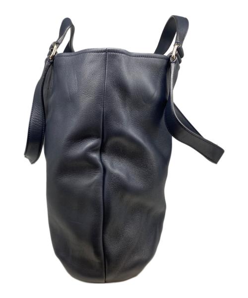 HIROFU（ヒロフ）HIROFU (ヒロフ) レザーバッグ ネイビーの古着・服飾アイテム