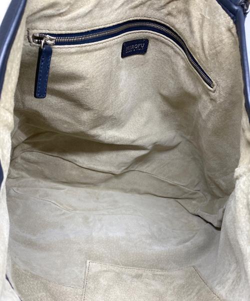 HIROFU（ヒロフ）HIROFU (ヒロフ) レザーバッグ ネイビーの古着・服飾アイテム