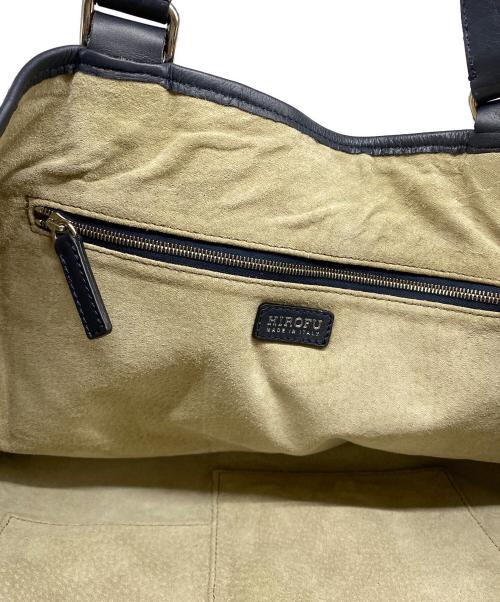 HIROFU（ヒロフ）HIROFU (ヒロフ) レザーバッグ ネイビーの古着・服飾アイテム