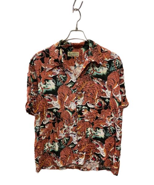 globe house（グローブハウス）globe house (グローブハウス) 百虎アロハシャツ レッド サイズ:Ｌの古着・服飾アイテム
