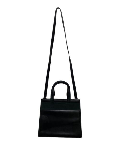 Salvatore Ferragamo（サルヴァトーレ フェラガモ）Salvatore Ferragamo (サルヴァトーレ フェラガモ) ヴァラリボンハンドバッグ ブラックの古着・服飾アイテム