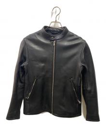BEAUTY&YOUTH（ビューティーアンドユース）の古着「シープレザー シングル ライダースジャケット」｜ブラック