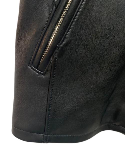 BEAUTY&YOUTH（ビューティーアンドユース）BEAUTY&YOUTH (ビューティーアンドユース) シープレザー シングル ライダースジャケット ブラック サイズ:Ｓの古着・服飾アイテム