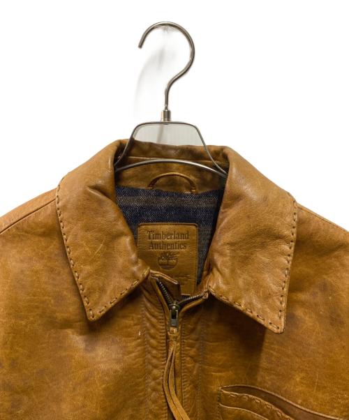 Timberland（ティンバーランド）Timberland (ティンバーランド) レザージャケット ブラウン サイズ:Ｍの古着・服飾アイテム