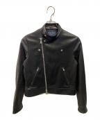 MACPHEEマカフィー）の古着「ラムレザーライダースジャケット」｜ブラック