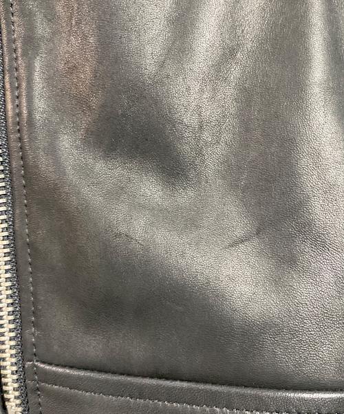 MACPHEE（マカフィー）MACPHEE (マカフィー) ラムレザーライダースジャケット ブラック サイズ:ｓの古着・服飾アイテム