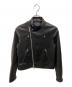 MACPHEE（マカフィー）の古着「ラムレザーライダースジャケット」｜ブラック