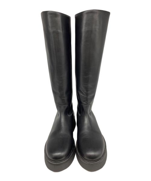 pas de calais（パドカレ）pas de calais (パドカレ) ロングジップブーツ ブラック サイズ:38の古着・服飾アイテム