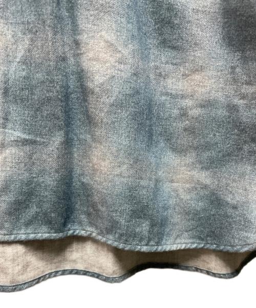 REVERBERATE（リバーバレイト）REVERBERATE (リバーバレイト) ロングフランネルシャツ ブルー×グリーン サイズ:40の古着・服飾アイテム