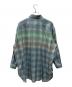 REVERBERATE (リバーバレイト) ロングフランネルシャツ ブルー×グリーン サイズ:40：14000円