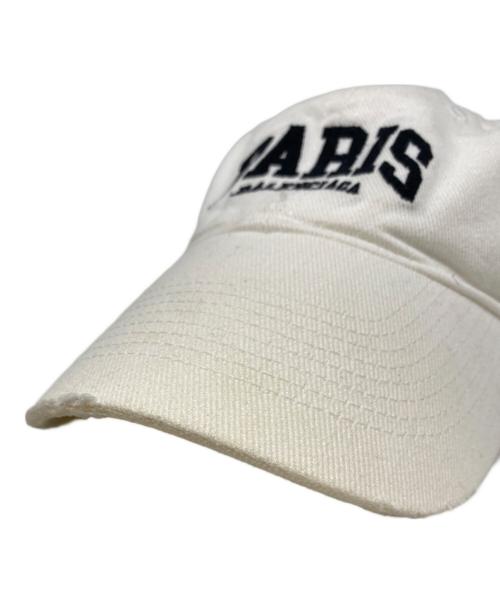 BALENCIAGA（バレンシアガ）BALENCIAGA (バレンシアガ) CITIES PARIS CAP ホワイトの古着・服飾アイテム