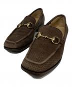 GUCCIグッチ）の古着「ホースビットローファー」｜ブラウン