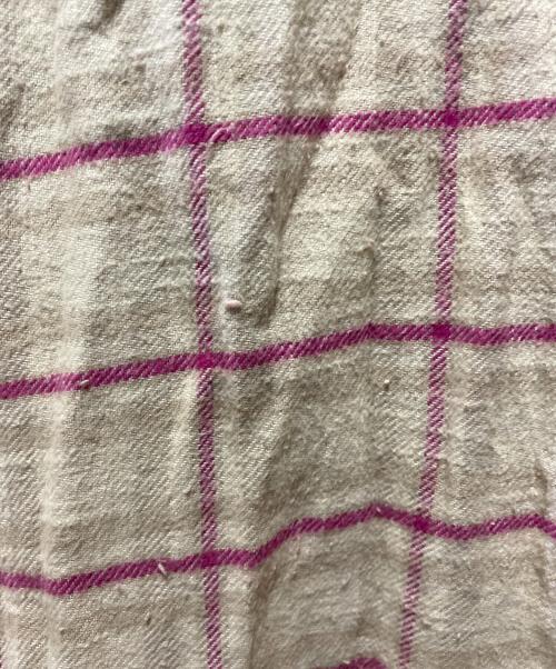 R13（アールサーティン）R13 (アールサーティン) カットオフチェックシャツ ベージュ サイズ:Mの古着・服飾アイテム