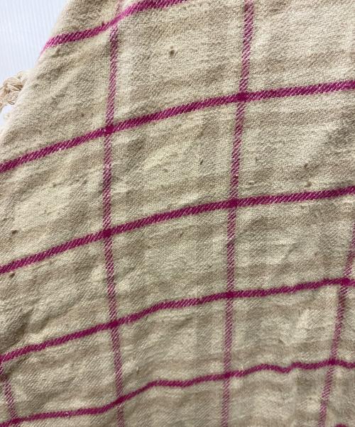 R13（アールサーティン）R13 (アールサーティン) カットオフチェックシャツ ベージュ サイズ:Mの古着・服飾アイテム