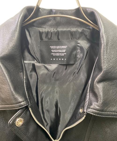 AMOMMA（アモマ）AMOMMA (アモマ) ヴィーガンレザージャケット ブラック サイズ:ＦＲＥＥの古着・服飾アイテム