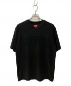 SUPREMEシュプリーム）の古着「Chenille Arc Logo S/S Top」｜ブラック