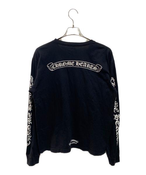 CHROME HEARTS（クロムハーツ）CHROME HEARTS (クロムハーツ) Back Scroll L/S Tee ブラック サイズ:Lの古着・服飾アイテム