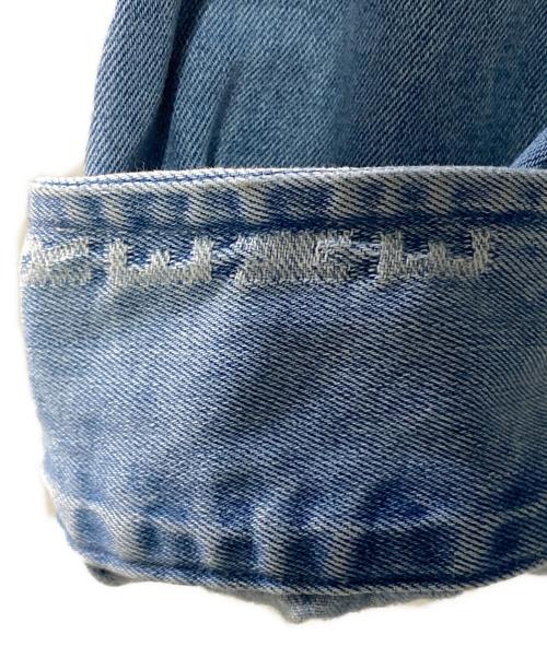SUPREME（シュプリーム）SUPREME (シュプリーム) Logo Stripe Jacquard Denim Shirt インディゴ サイズ:Ｍの古着・服飾アイテム