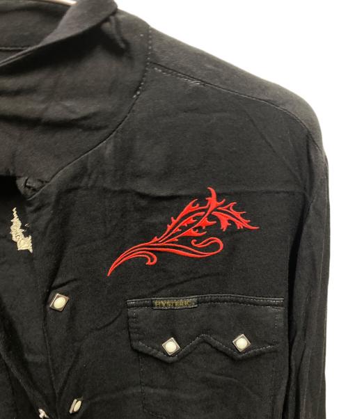 Hysteric Glamour（ヒステリックグラマー）Hysteric Glamour (ヒステリックグラマー) Johnny Thunders ウェスタンシャツ ブラック サイズ:Ｍの古着・服飾アイテム