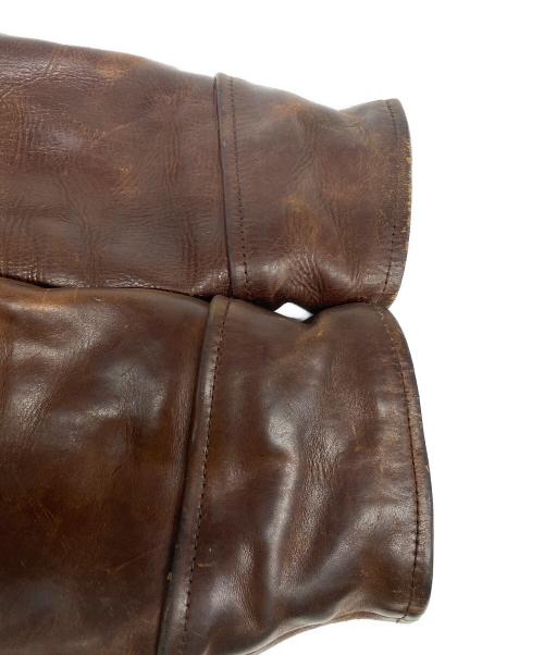 Aero LEATHER（エアロレザー）Aero LEATHER (エアロレザー) ハーフベルテッドジャケット ブラウン サイズ:36の古着・服飾アイテム
