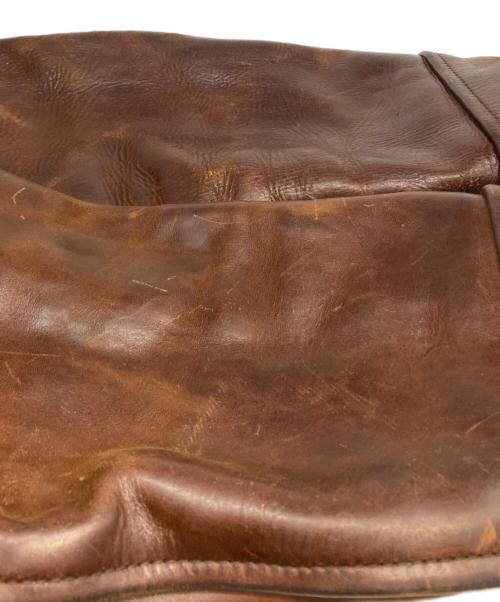 Aero LEATHER（エアロレザー）Aero LEATHER (エアロレザー) ハーフベルテッドジャケット ブラウン サイズ:36の古着・服飾アイテム