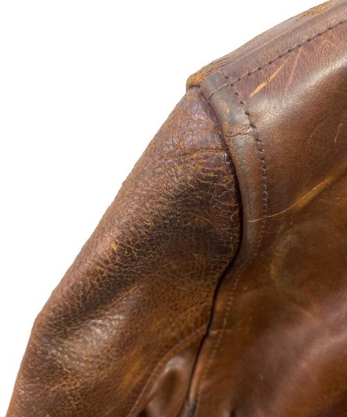 Aero LEATHER（エアロレザー）Aero LEATHER (エアロレザー) ハーフベルテッドジャケット ブラウン サイズ:36の古着・服飾アイテム