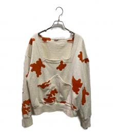 RANDY（ランディー）の古着「フロッキープリントスウェット」｜グレー