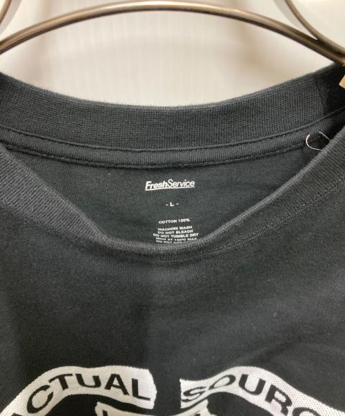 FreshService（フレッシュサービス）FreshService (フレッシュサービス) AS×FS CORPORATE L/S TEE “TAPE” ブラック サイズ:Lの古着・服飾アイテム