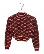 GUCCI×adidasグッチ×アディダス）の古着「Wool Jacquard Sweater」｜レッド