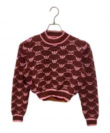 GUCCI×adidas（グッチ×アディダス）の古着「Wool Jacquard Sweater」｜レッド