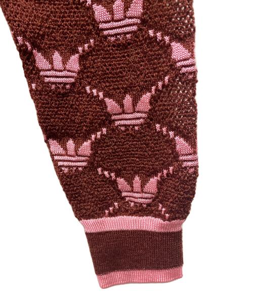GUCCI（グッチ）GUCCI (グッチ) adidas (アディダス) Wool Jacquard Sweater レッド サイズ:Ｍの古着・服飾アイテム