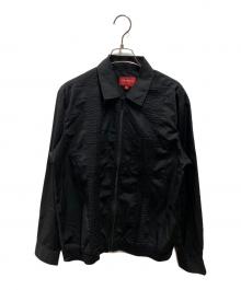 SUPREME（シュプリーム）の古着「Pin Tuck Zip Up Shirt」｜ブラック