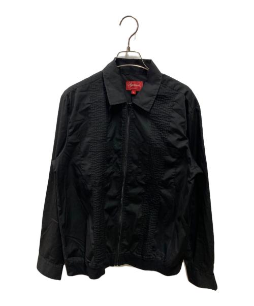SUPREME（シュプリーム）SUPREME (シュプリーム) Pin Tuck Zip Up Shirt ブラック サイズ:Ｓの古着・服飾アイテム