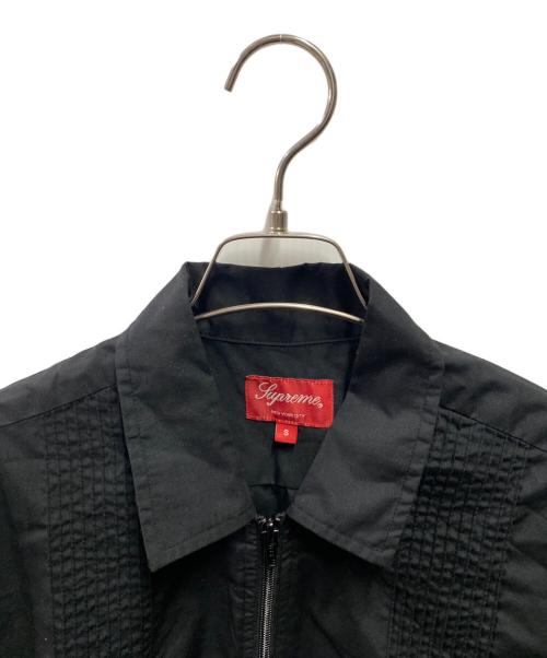 SUPREME（シュプリーム）SUPREME (シュプリーム) Pin Tuck Zip Up Shirt ブラック サイズ:Ｓの古着・服飾アイテム