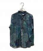 RAINMAKERレインメーカー）の古着「BAND COLLAR SHIRT」｜ブルー