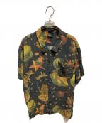 HUFハフ）の古着「TONIGHT TONIGHT S/S WOVEN TOP SMASHING PUMPKINS」｜ブラック