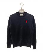 AMI Alexandre Mattiussiアミアレクサンドルマテュッシ）の古着「ハートロゴニット」｜ブラック