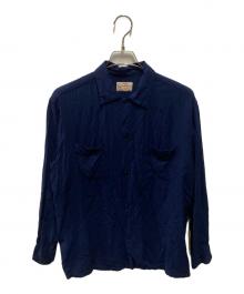 TOWN CRAFT×HIGH!STANDARD（タウンクラフト×ハイスタンダード）の古着「復刻レーヨンシャツ」｜ネイビー