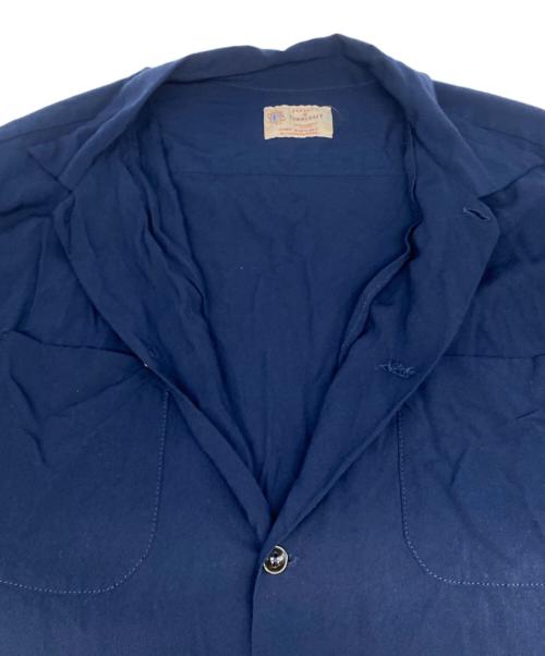 TOWN CRAFT（タウンクラフト）TOWN CRAFT (タウンクラフト) HIGH!STANDARD (ハイスタンダード) 復刻レーヨンシャツ ネイビー サイズ:Mの古着・服飾アイテム