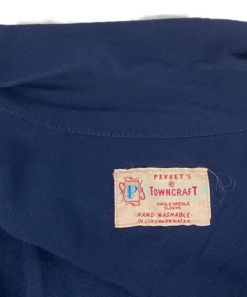 TOWN CRAFT（タウンクラフト）TOWN CRAFT (タウンクラフト) HIGH!STANDARD (ハイスタンダード) 復刻レーヨンシャツ ネイビー サイズ:Mの古着・服飾アイテム