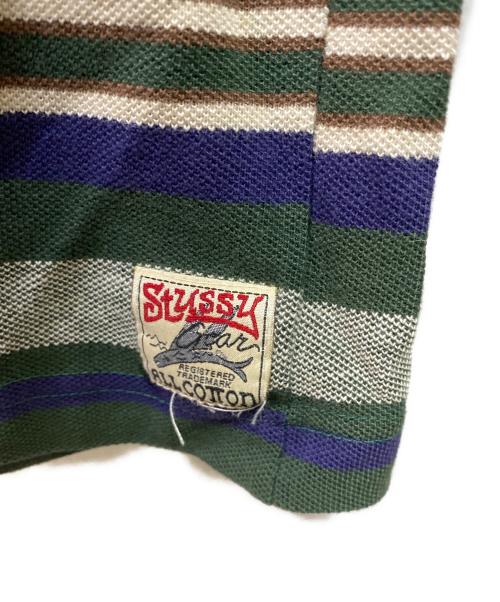 stussy（ステューシー）stussy (ステューシー) 80-90s ボーダーカットソー グリーン サイズ:Ｍの古着・服飾アイテム