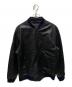 OLD STUSSY（オールドステューシー）の古着「Sロゴパンチングレザージャケット」｜ブラック