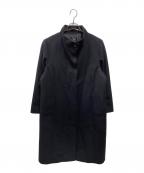 23区ニジュウサンク）の古着「ウールカシミヤビーバー スタンドカラー コート」｜ブラック