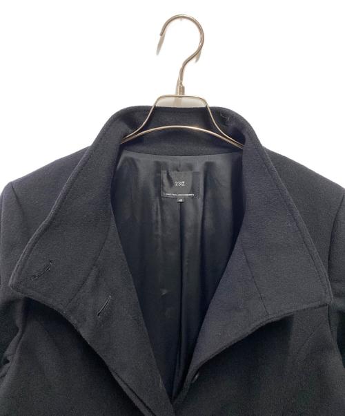 23区（ニジュウサンク）23区 (ニジュウサンク) ウールカシミヤビーバー スタンドカラー コート ブラック サイズ:48の古着・服飾アイテム