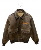 AVIREXアヴィレックス）の古着「A-2 FLIGHT JACKET ANTIQUE LANB」｜ブラウン
