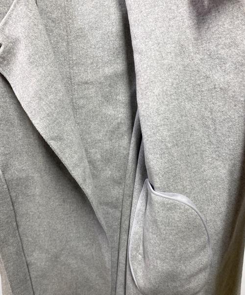 TOMORROW LAND（トゥモローランド）TOMORROW LAND (トゥモローランド) プレミアムウールリバーノーカラーコート グレー サイズ:34の古着・服飾アイテム