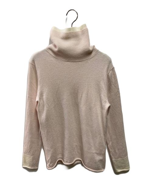 GALERIE VIE（ギャルリーヴィー）GALERIE VIE (ギャルリーヴィー) スコットランドカシミヤ タートルネックプルオーバー ピンク サイズ:FREEの古着・服飾アイテム