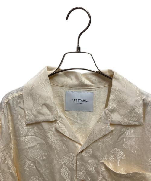 MASSTARD（マスタード）MASSTARD (マスタード) L/S JACQUARD OPEN COLLAR SHIRT アイボリー サイズ:2の古着・服飾アイテム